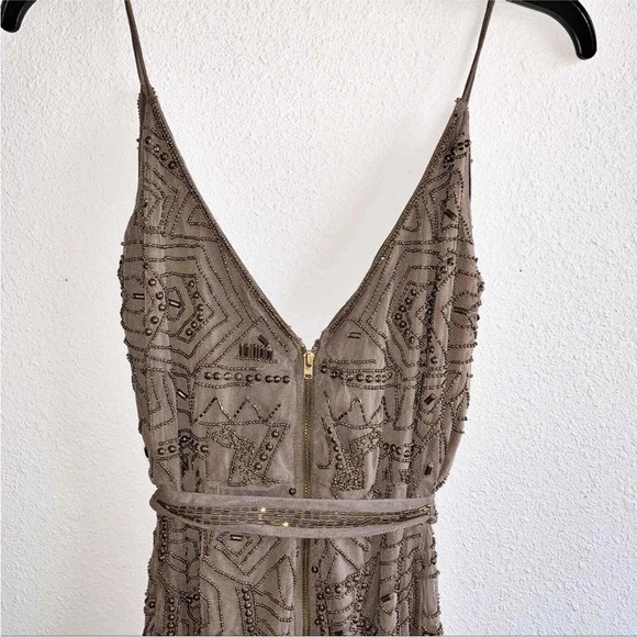 NWT luxury designer Majorelle Hollyhock Small 
Beaded Brown Revolve Dress - Picture 5 of 8